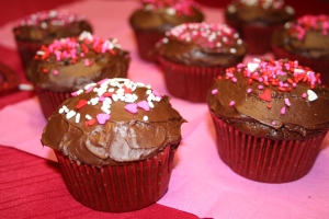 Ice with chocolate icing and top with sprinkles!